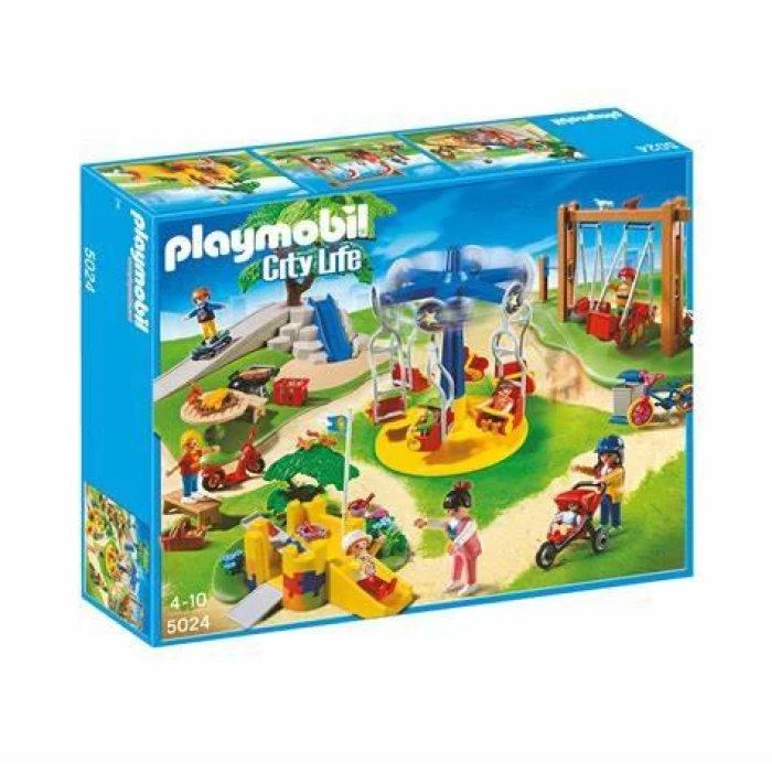 פארק השעשועים פליימוביל מספר 5024, משחק הכולל מגוון אטרקציות ואטרקציות מרגשות, לרבות רכבת הרים, גלגל ענק ומכוניות פגוש, המספקים כיף ובידור אינסופיים לילדים ולמבוגרים כאחד.