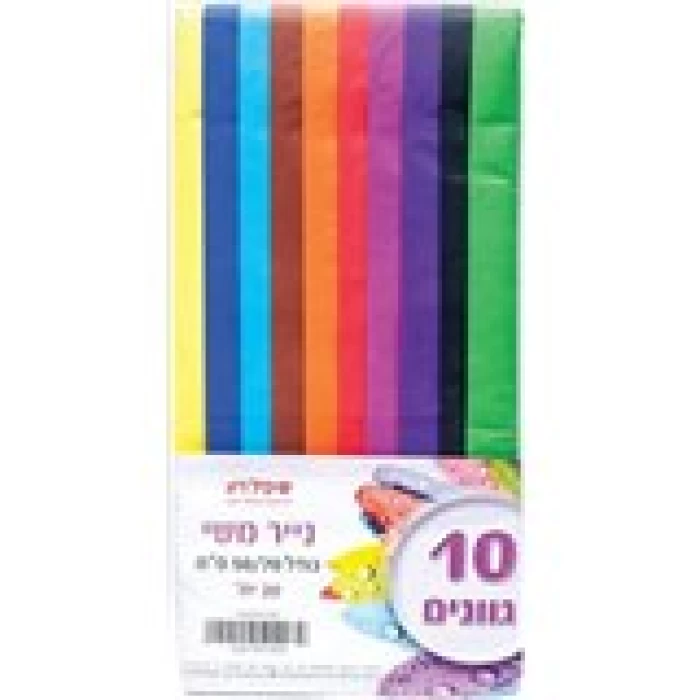 נייר קראפ 10 צבעים בחבילה